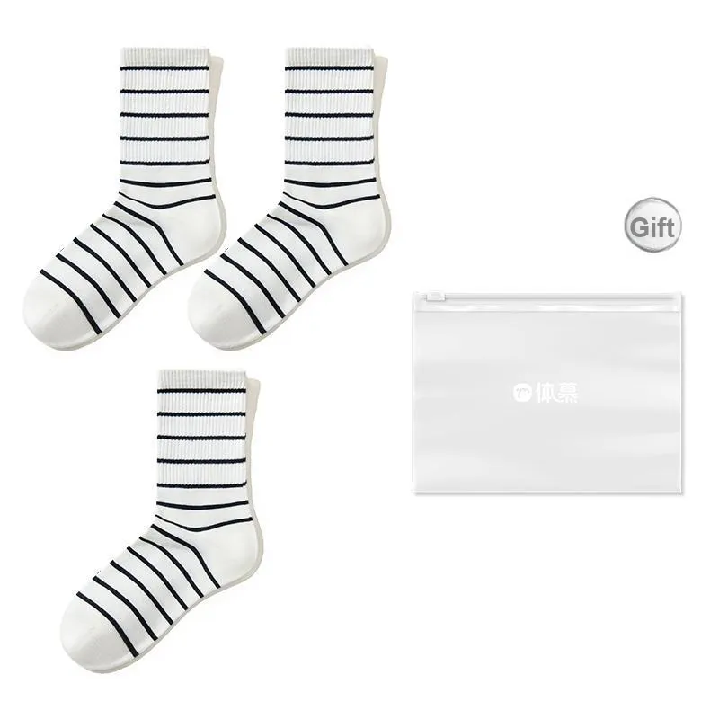 Temooues Mid Calf Socks Women's Shopping Bag Combo Set-20