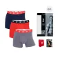 Heather Gray/Red/Navy Blue (3 Pack)