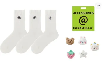 Caramella Mid Calf Socks Unisex 3 Pack, Shopping Bag