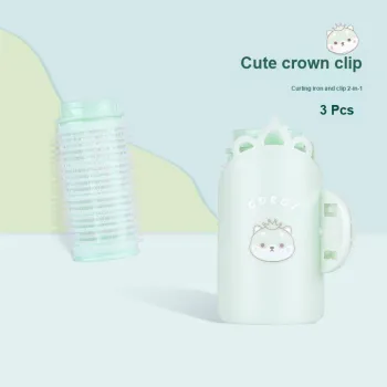 XIHUALUO 3 Pcs Crown Curl Hair Clip DIY Self-Adhesive Curling Iron Curl