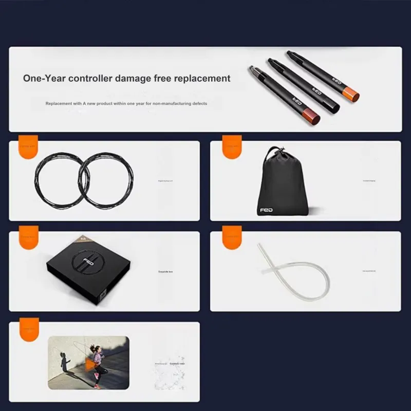 FEIERDUN Sports & Fitness Non Countable Jump Ropes Adults PVC+Steel Wire Rope, Silicone, Aluminum Alloy Controller-1