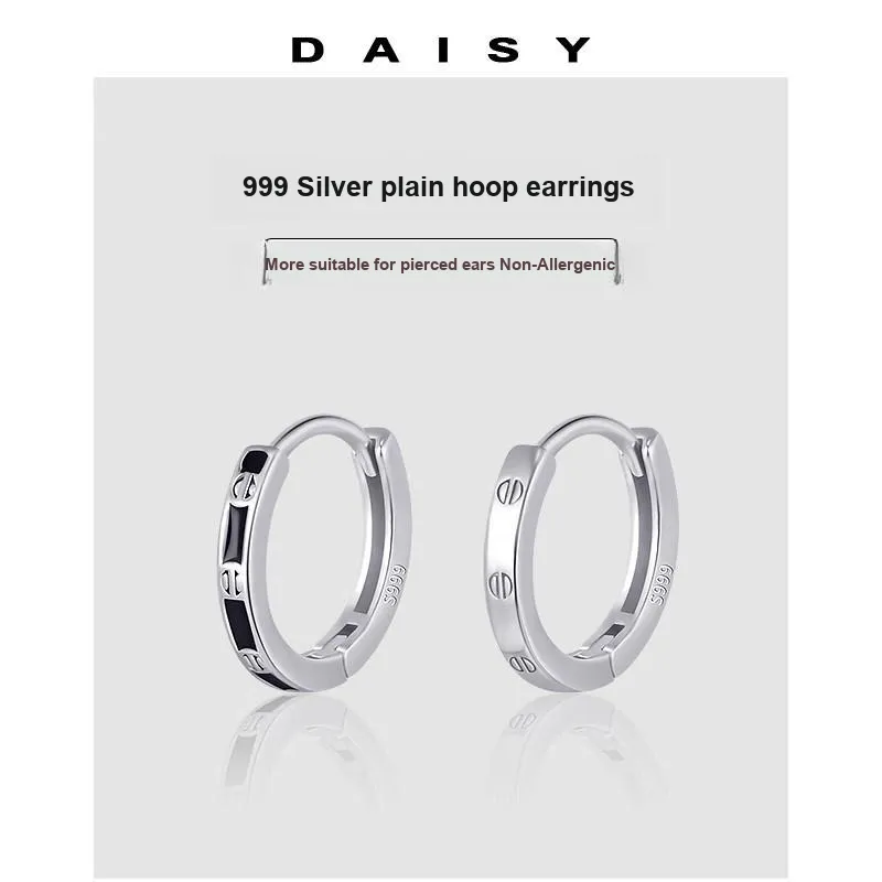 Daisy Dream 999 Fine Silver Earrings Unisex-2