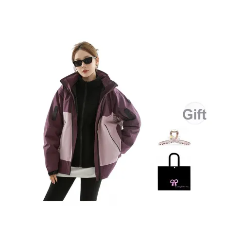 OYANXI Фиолетовый Женские пуховики