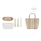 White (No Dividers) DuPont Paper Liner+Beige Abrasion-Resistant Buckle[Includes Protective Ring]