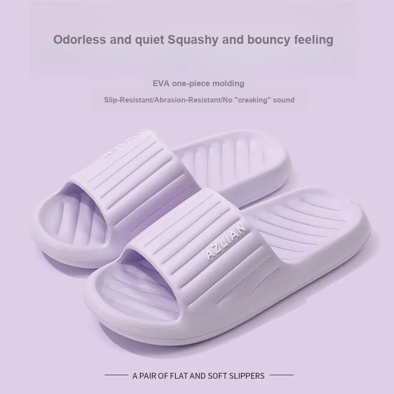 Foot Recreation Summer Squashy And Bouncy Feeling Soft Soled Indoor Bathroom Bathing Slip Resistant Home Slippers-17