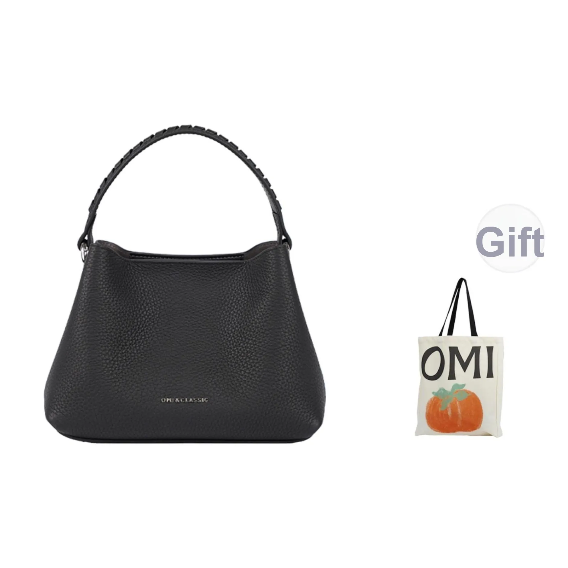 OMI Сумка из натуральной коровьей кожи стандартная женская темно-черный экрю золотисто-коричневый светло-синий