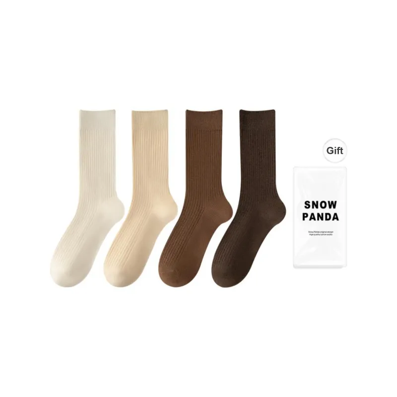 XXLLG Mid Calf Socks Women's Shopping Bag 4 Pack-5