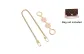 Pink Cherry Blossom Extender Chain+Gold Copper Chain 47cm