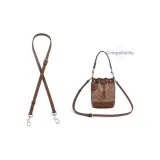Coach 24 Leather Style Dark Brown 1.1 Crossbody (Plain Weave Silver-Tone Buckle)