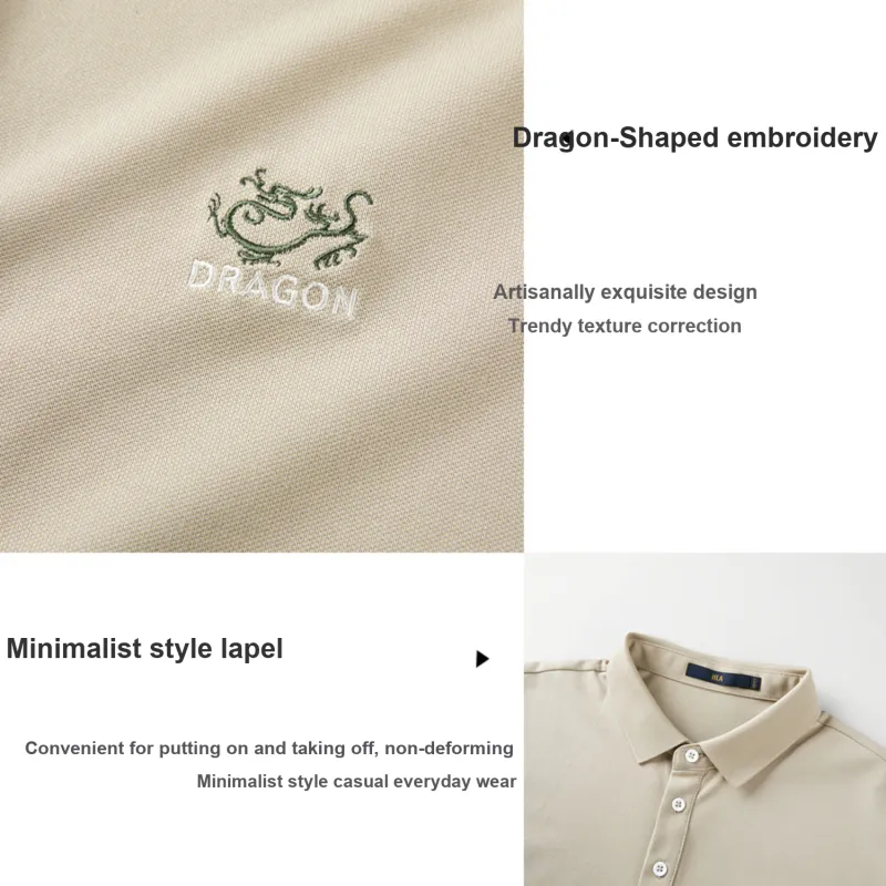 HLA Polo Shirts Men Khaki J5-3