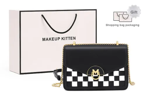 MAKEUP KITTEN Shoulder Bags Black Shopping Bag