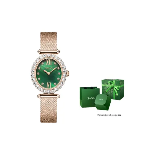 SAGA Кварцевый механизм Часы Женские Жемчужная раковина Циферблат Цвет 71931 CGGRCG 2