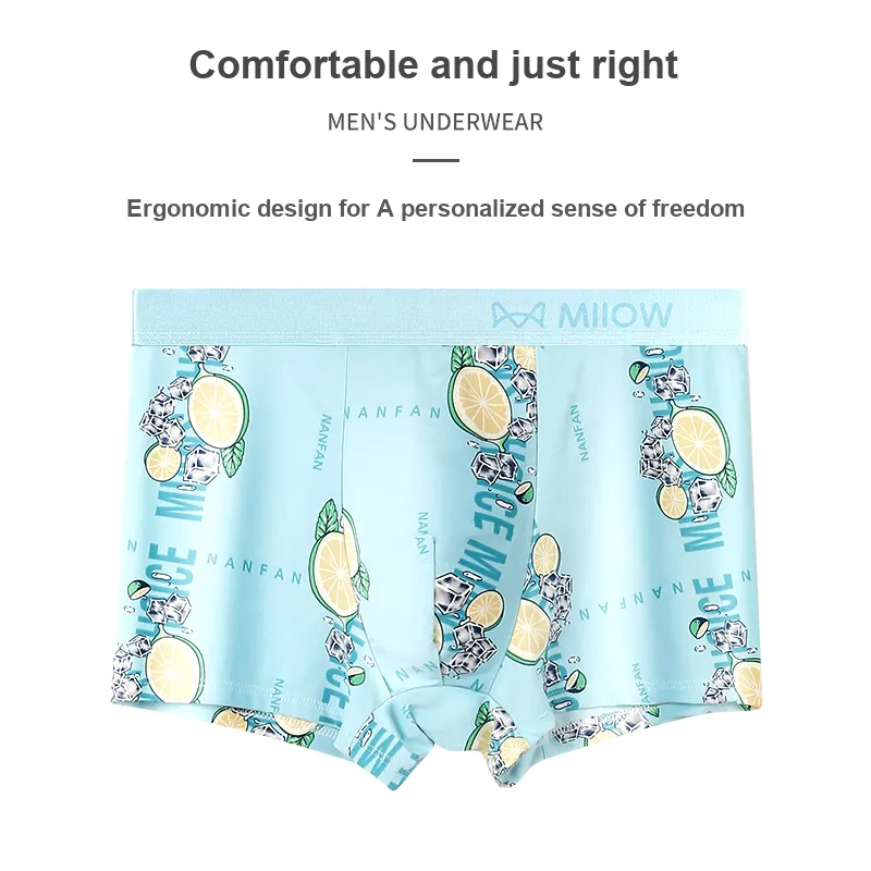 MIIOW Trendy Party Collection Cooling Summer Collection Underpants Men's 4 Pack-33