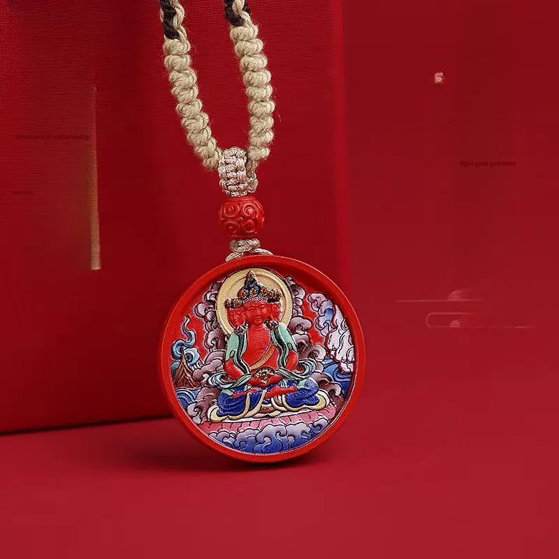 Sima Is Ethereal Reconstructed Cinnabar Pendants Unisex-17