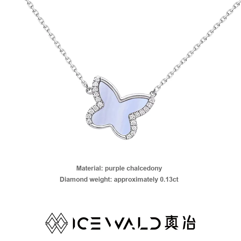 ICEWALD Diamond 925 Mother Of Pearl Necklaces Unisex-12