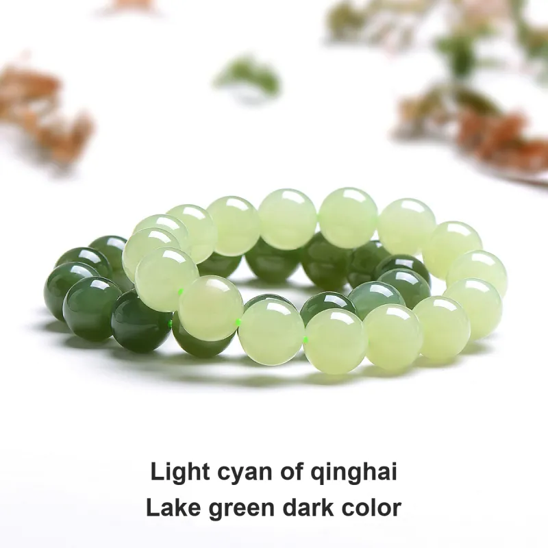 MARY WINDSOR Hetian Jade Bracelets Unisex Pale Greenish White Jade-1