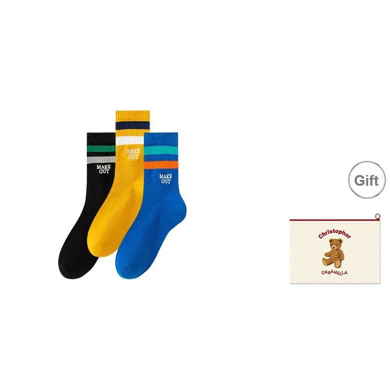Caramella Mid Calf Socks Men's Shopping Bag Combo Set-14