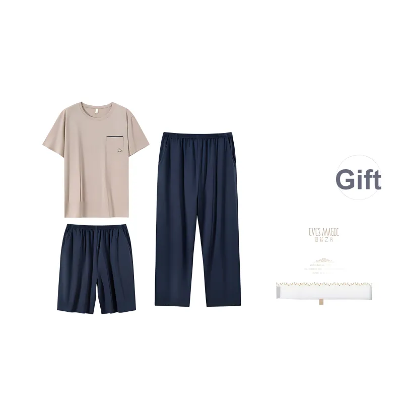 XIA.WA.ZHI.XIU Pajama Set Men's Gift Box Set-21