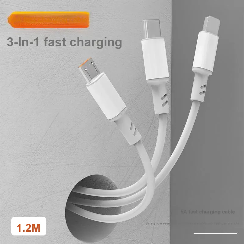 KOOKZZ SJ29 1.2m One Drags Three All in one Anti Stretch Cable-4