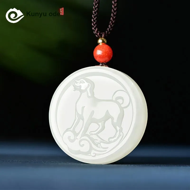 KUNYUYAO Pendants Pale Greenish White Jade Unisex-25