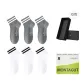 Gray Double Stripe 3+White Double Stripe 3