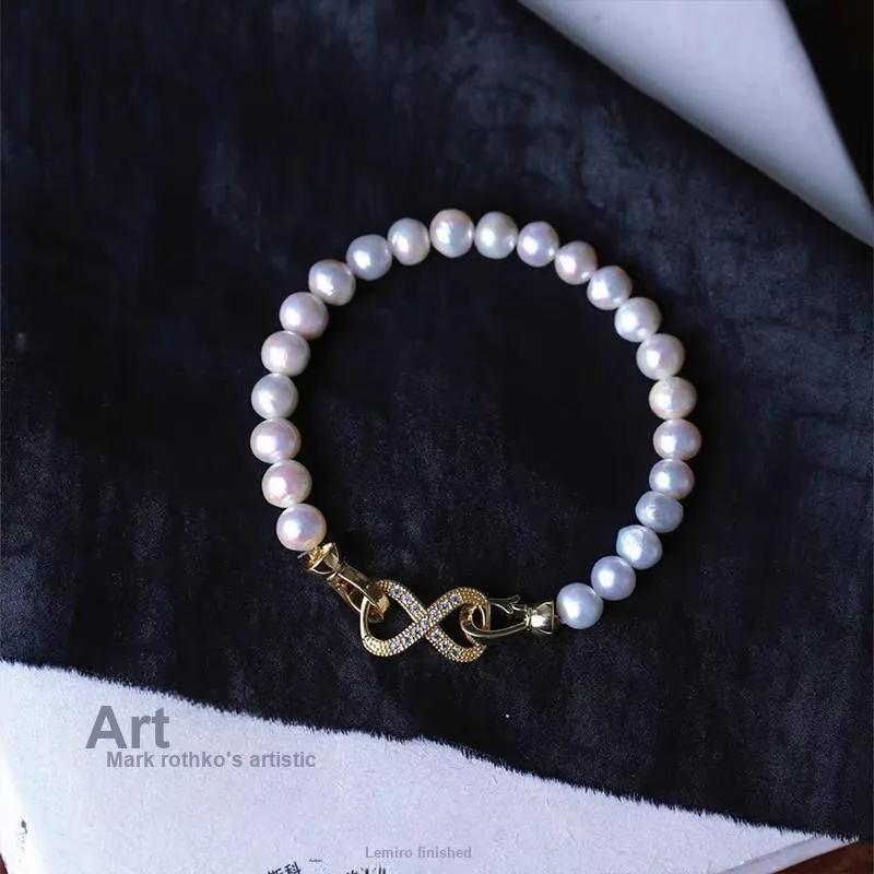 Beth Jewelry Freshwater Pearl Necklace, Stud Earrings, Ring, Bracelet Set Women's-5