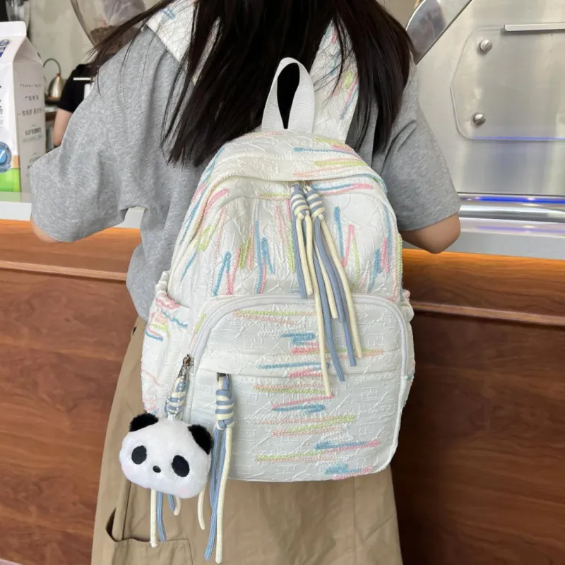 KAMLUI Nylon Fabric Backpacks Backpack Small Size Unisex Multicolor-3