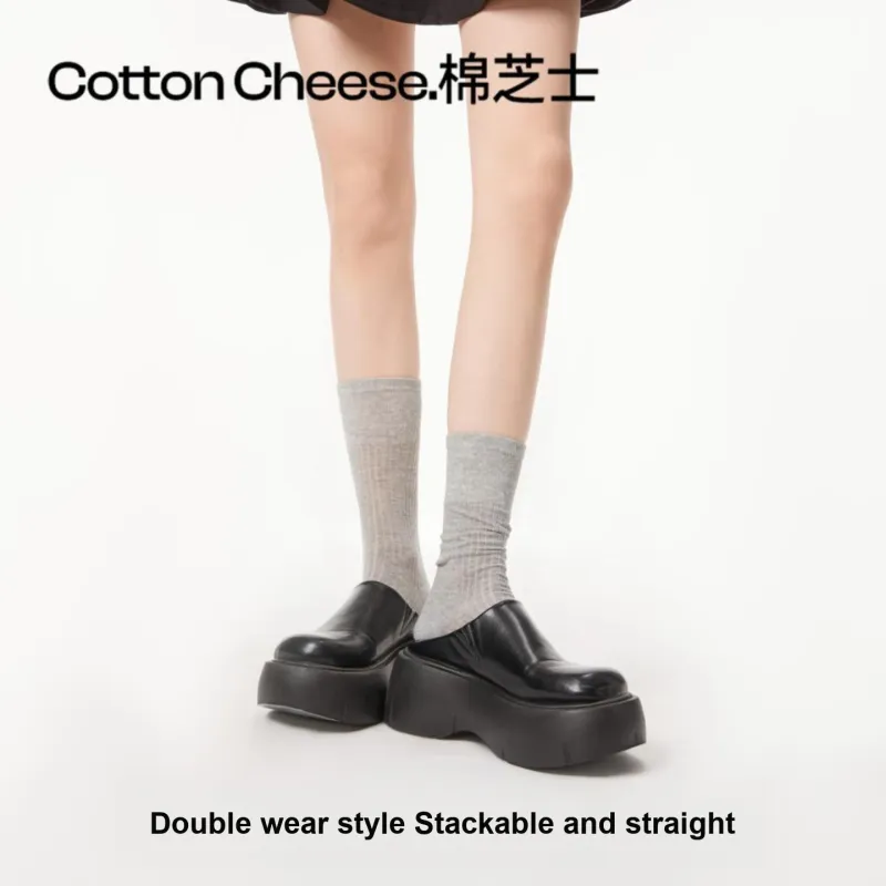 COTTON CHEESE Mid Calf Socks Unisex Box 5 Pack-1