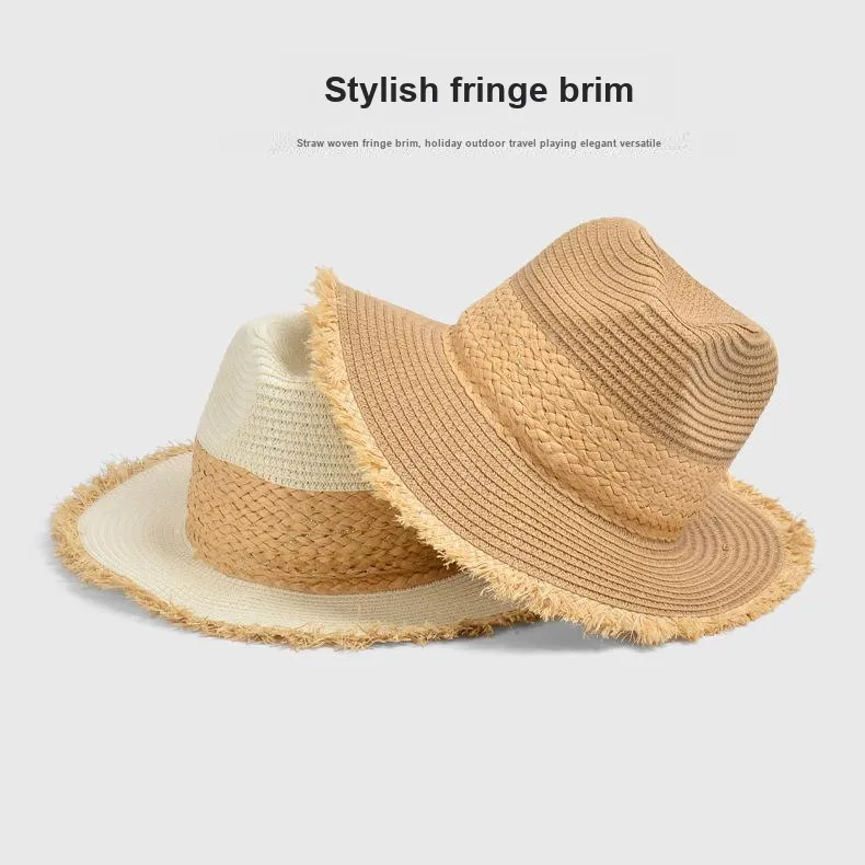 Cgediao Paper Reed Sun Protection Hats Women's-4