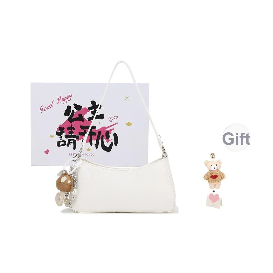 BUHOWE ПУ (полиуретан) Сумка через плечо Женская Молочный Белый Светло-Желтый