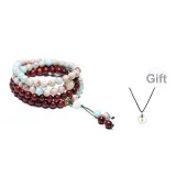 Red Sandalwood-108 Pcs Half Mountain Water+Necklace