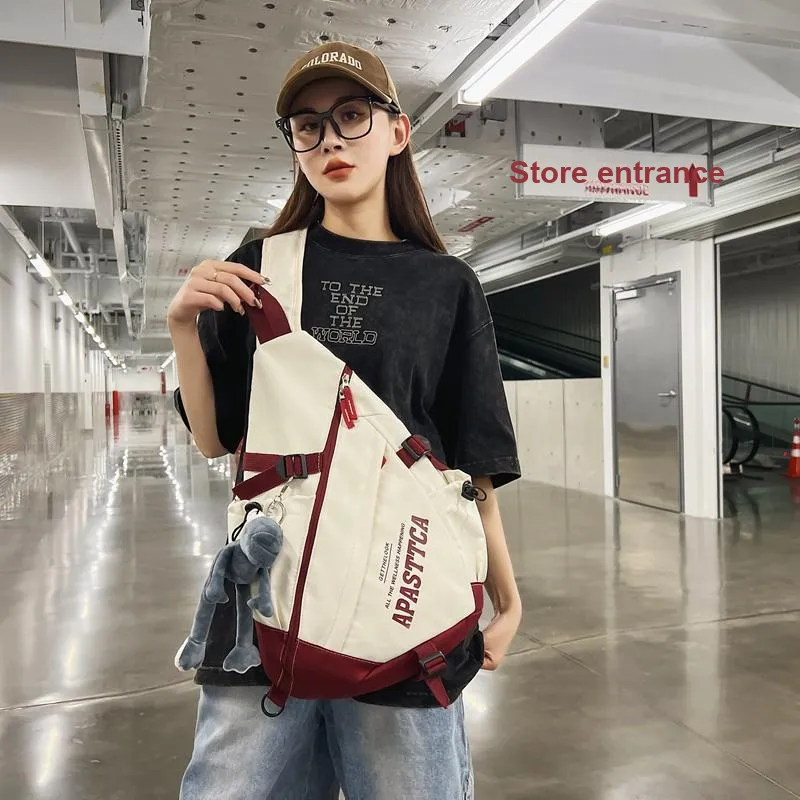 PULUWIRR Nylon Crossbody Bag Regular Unisex Black/Red/Green/Gray-28
