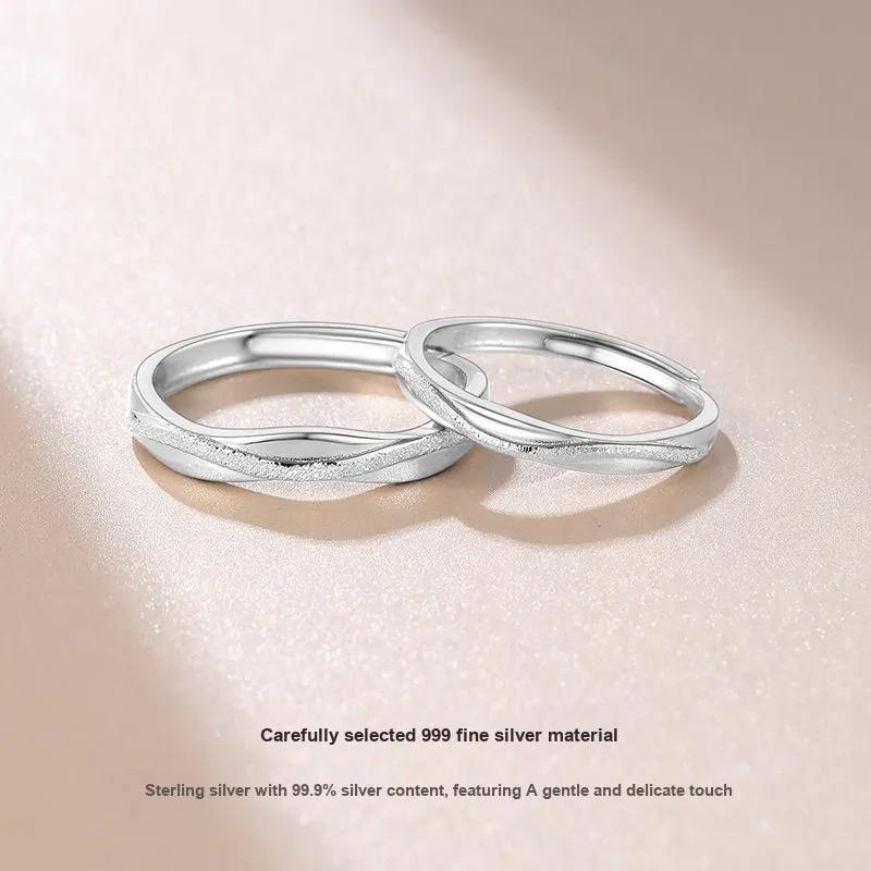 OWNCOOL Sterling Silver Ring Pair Unisex-2