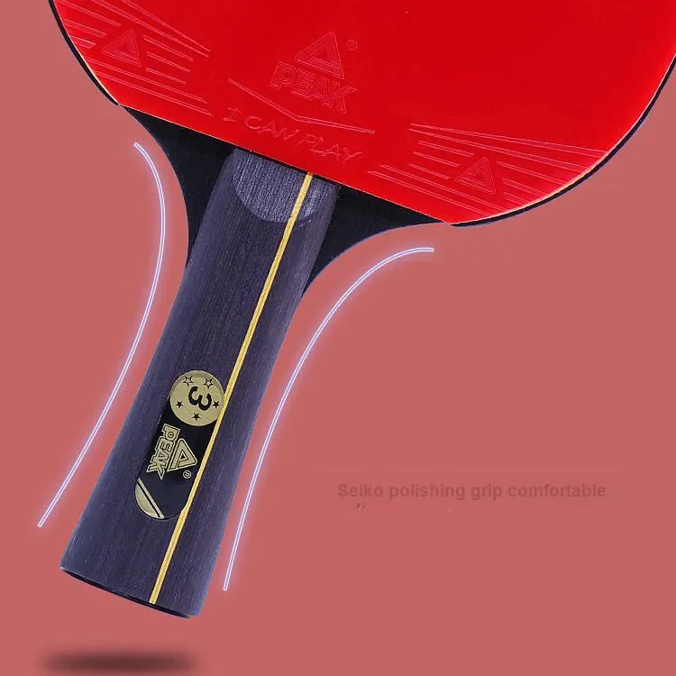 PEAK Ping Pong Paddles Unisex All Wood Gray/Red-2