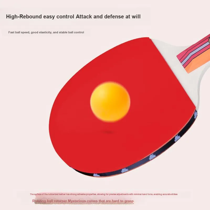 PEAK Ping Pong Paddles Unisex All Wood Red/Gray-3