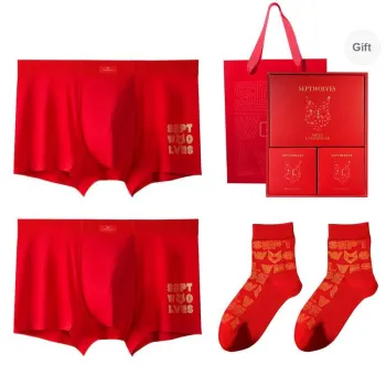 SEPTWOLVES Underpants Men's 4 Pcs Gift Box Set+Shopping Bag