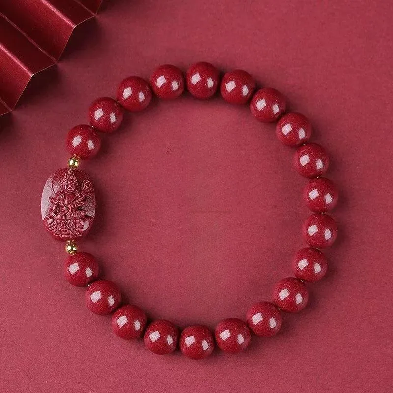 LOVING Cinnabar Jade Bracelets Women's-7