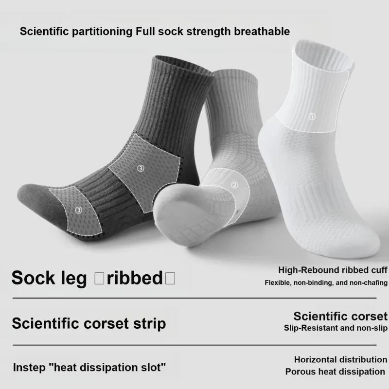 ZEROIN Mid Calf Socks Unisex Box 4 Pack-21
