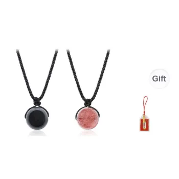 LUXLINE Obsidian Jade Necklaces Unisex