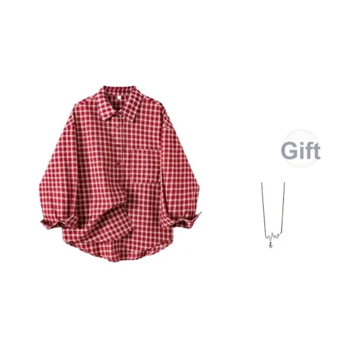 Grace Красный с ожерельем Женские рубашки