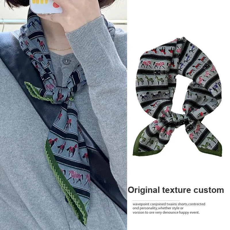 VINEY Silk Scarves Women's-1
