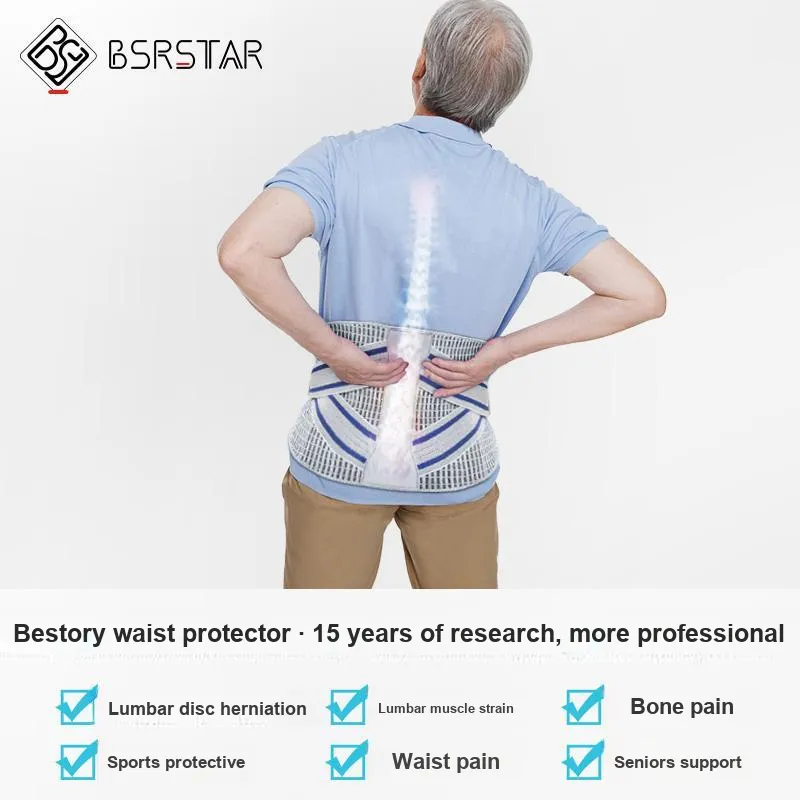 BESTRAY Back Support Braces Fitness Protective Rehabilitation Compression Unisex-1