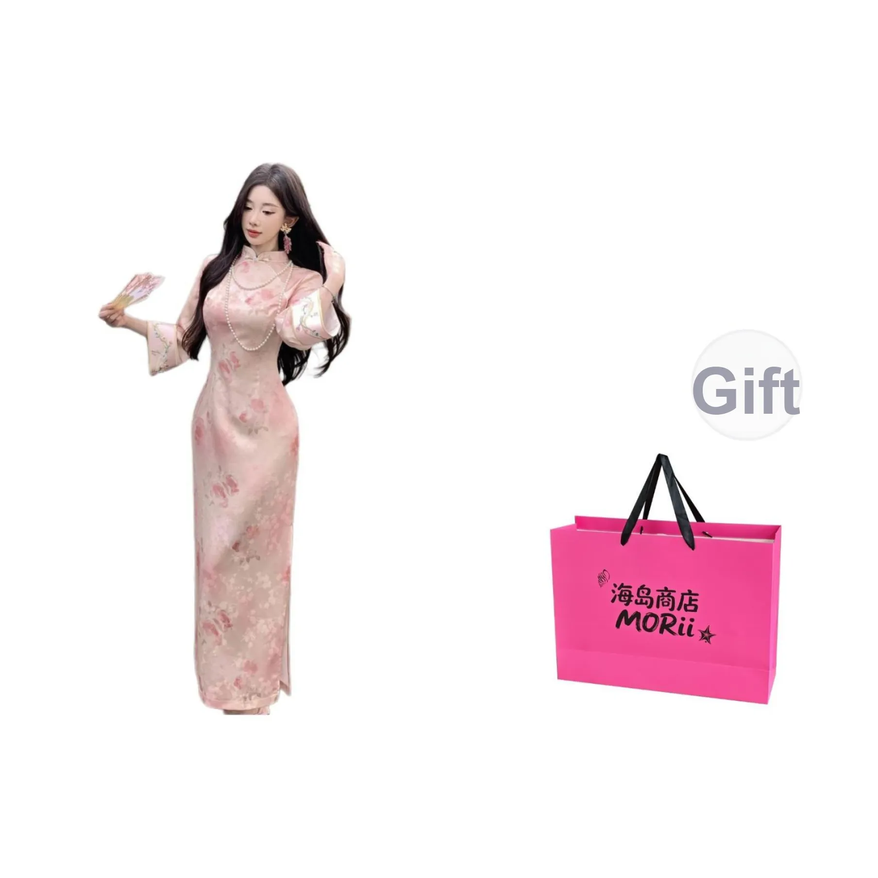 MORii Длинное платье с длинными рукавами женское