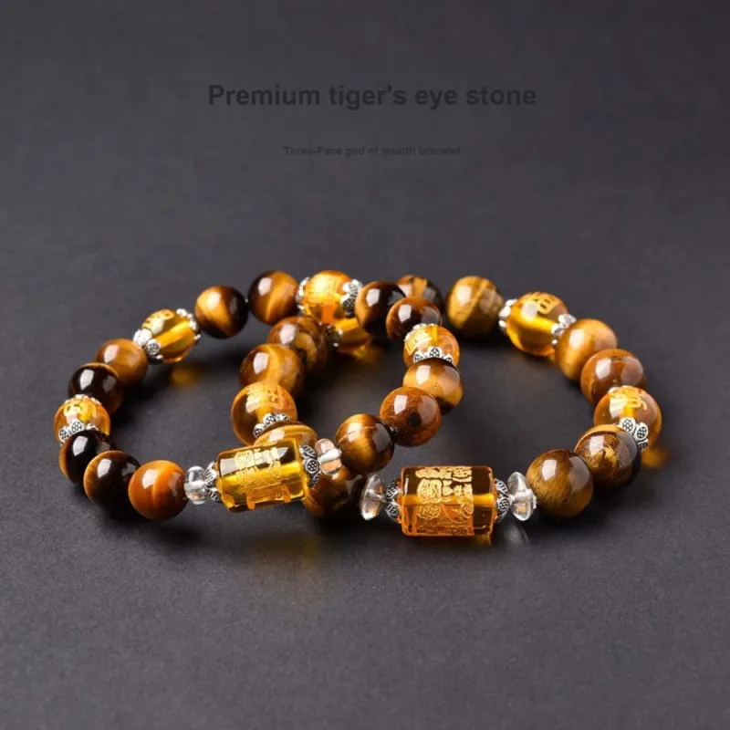 Lingfei Tiger's Eye Stone Bracelets Unisex-1