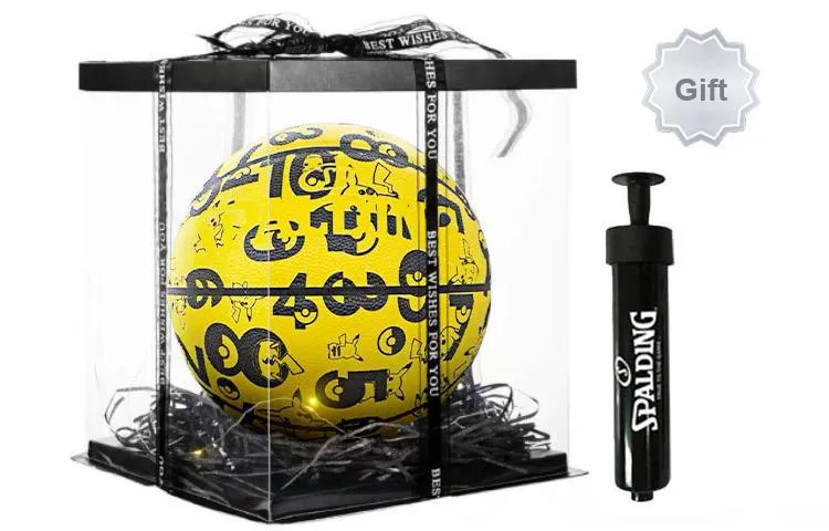 SPALDING x Pokemon Rubber Basketball Black Yellow Size 7 Training-5