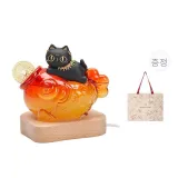 해마다 풍요 잉어 Buster 고양이 스톰 병 장식품