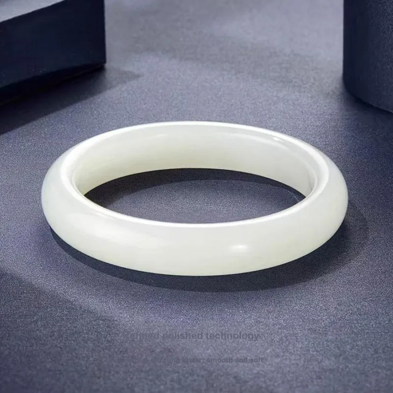 Master Kim Hetian Jade Bangles White Jade Women's-2