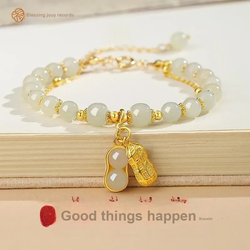 Fu Ru Ji Hetian Jade Bracelets Green Jade Women's-7