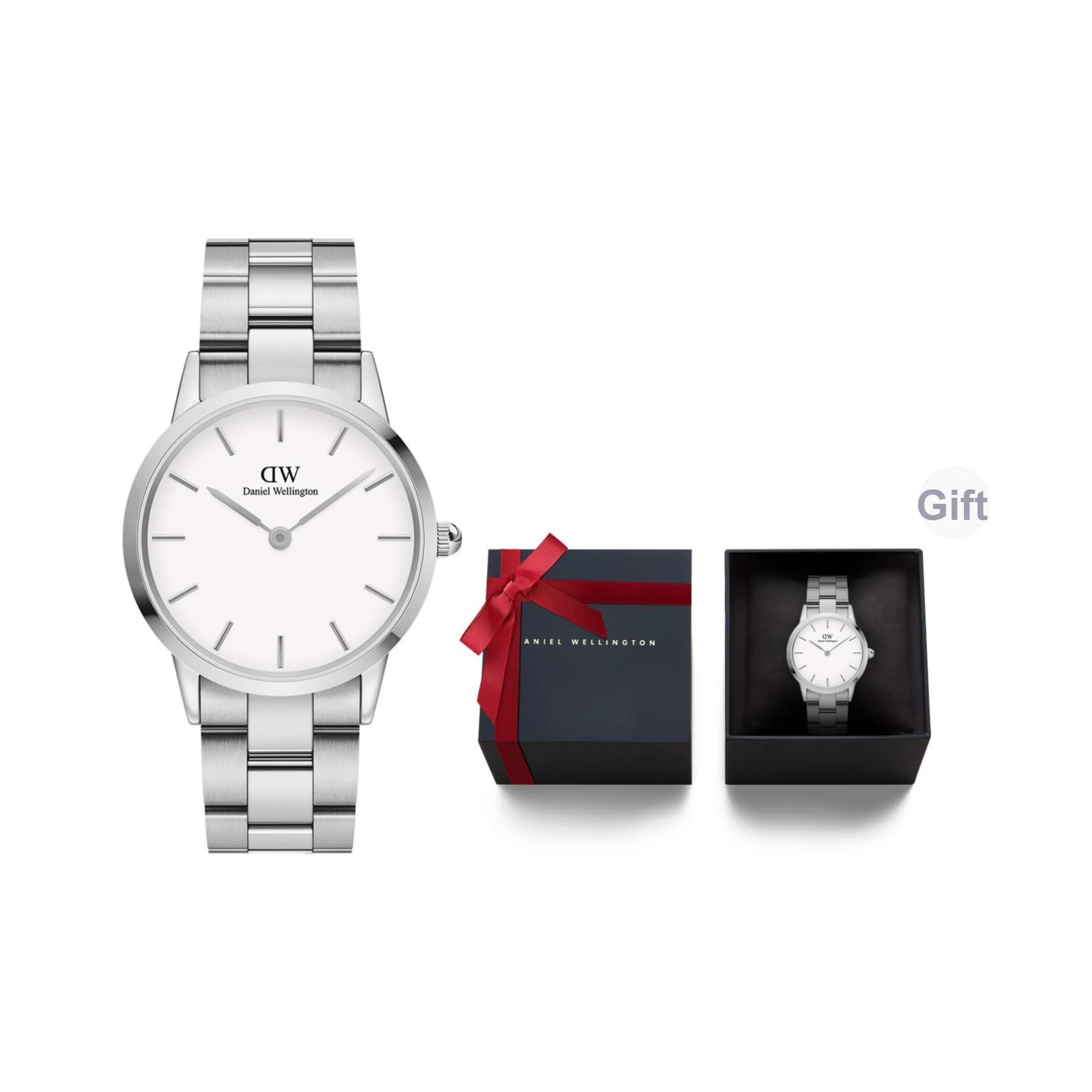 Daniel Wellington DW Маленький Нержавеющий Стальной Кварцевый Механизм 36 мм Белый Циферблат Мужские Часы Женские Часы Пара