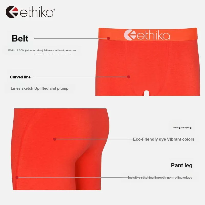 ETHIKA Underpants Men's 1 Pack Orange Red-3